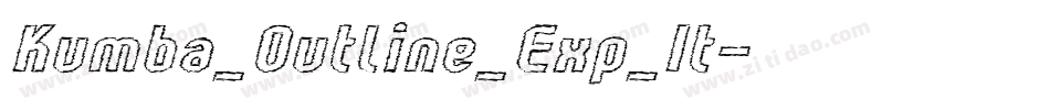Kumba_Outline_Exp_It字体转换