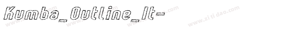 Kumba_Outline_It字体转换
