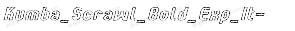 Kumba_Scrawl_Bold_Exp_It字体转换