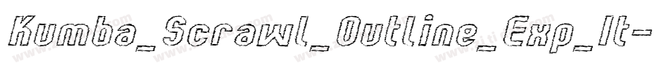 Kumba_Scrawl_Outline_Exp_It字体转换