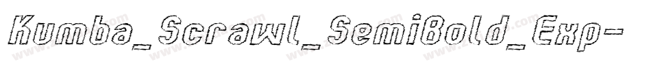 Kumba_Scrawl_SemiBold_Exp字体转换