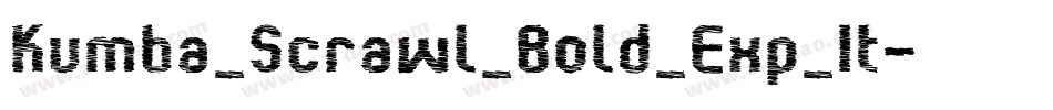 Kumba_Scrawl_Bold_Exp_It字体转换