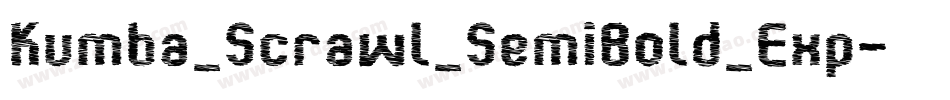 Kumba_Scrawl_SemiBold_Exp字体转换