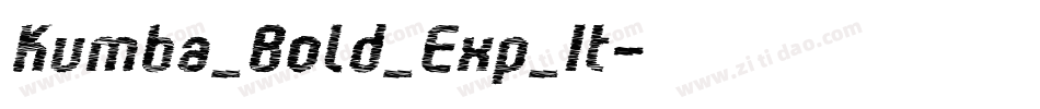 Kumba_Bold_Exp_It字体转换