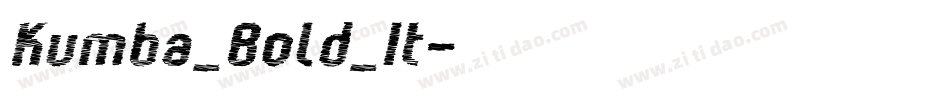 Kumba_Bold_It字体转换