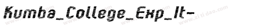 Kumba_College_Exp_It字体转换