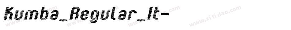 Kumba_Regular_It字体转换