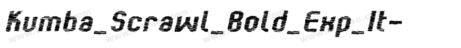 Kumba_Scrawl_Bold_Exp_It字体转换