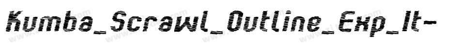 Kumba_Scrawl_Outline_Exp_It字体转换
