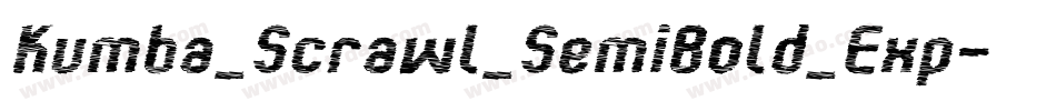 Kumba_Scrawl_SemiBold_Exp字体转换