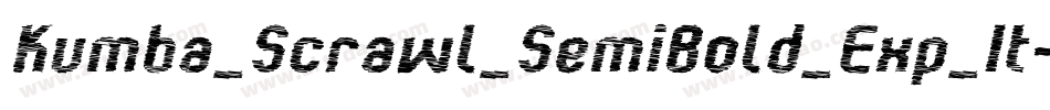 Kumba_Scrawl_SemiBold_Exp_It字体转换