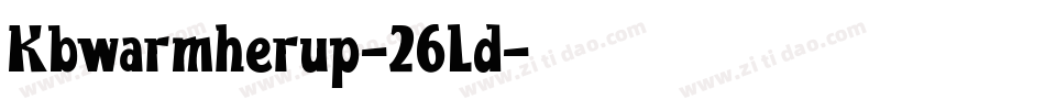 Kbwarmherup-26Ld字体转换