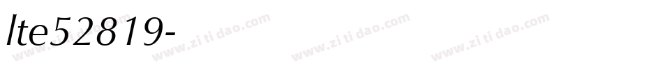 lte52819字体转换
