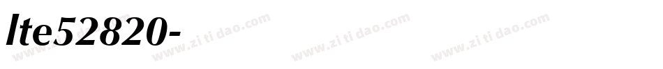 lte52820字体转换