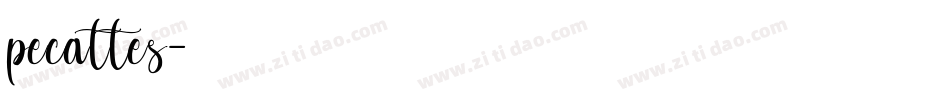 pecattes字体转换