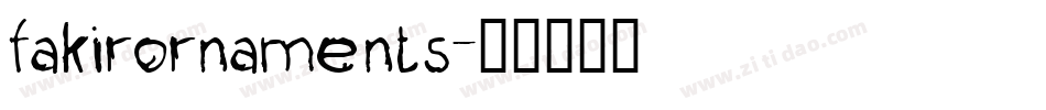 fakirornaments字体转换