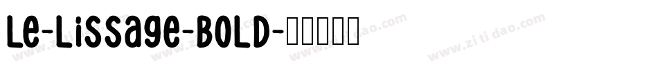 Le-Lissage-Bold字体转换