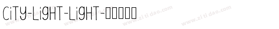 City-Light-Light字体转换