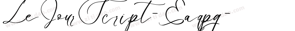 LeJourScript-Eaqpg字体转换