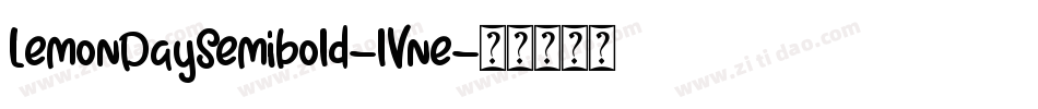 LemonDaySemibold-lVne字体转换