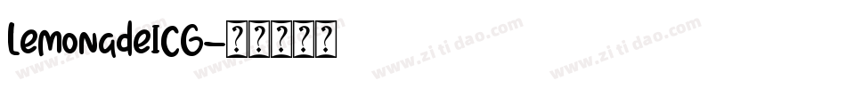 LemonadeICG字体转换