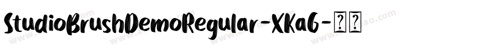 StudioBrushDemoRegular-XKaG字体转换