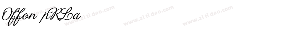 Offon-pRLa字体转换