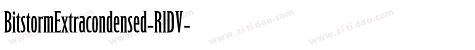 BitstormExtracondensed-RlDV字体转换