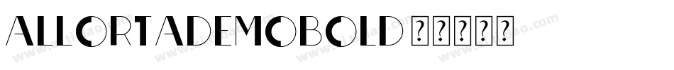 AllortaDemoBold字体转换