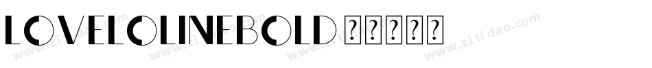 LoveloLineBold字体转换