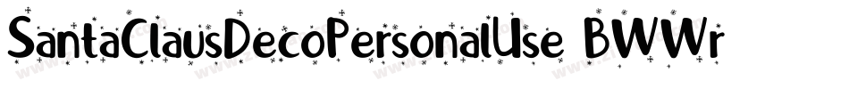 SantaClausDecoPersonalUse-BWWr3字体转换