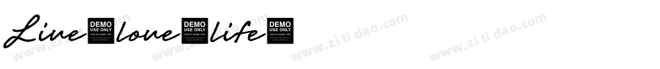 Live-love-life字体转换