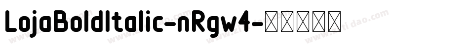 LojaBoldItalic-nRgw4字体转换