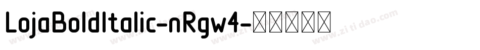 LojaBoldItalic-nRgw4字体转换
