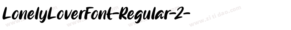 LonelyLoverFont-Regular-2字体转换