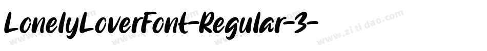 LonelyLoverFont-Regular-3字体转换