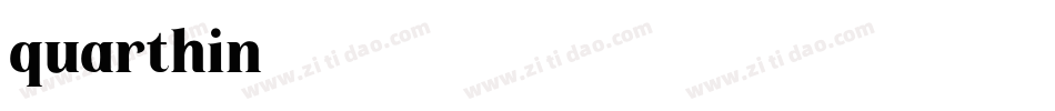 quarthin字体转换