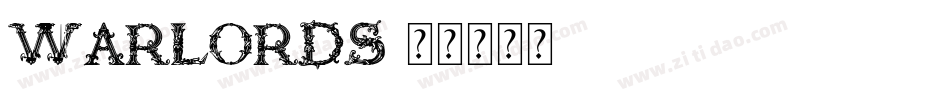 Warlords字体转换