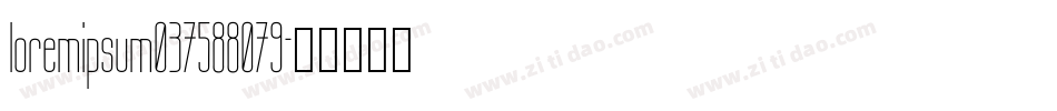 loremipsum037588079字体转换