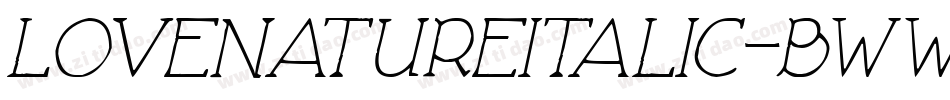 LoveNatureItalic-BWW98字体转换