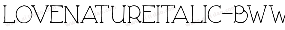 LoveNatureItalic-BWW98字体转换