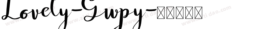 Lovely-Gwpy字体转换