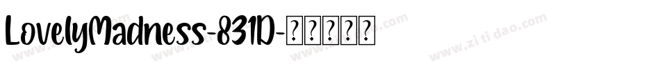 LovelyMadness-831D字体转换