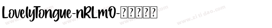 LovelyTongue-nRLmO字体转换