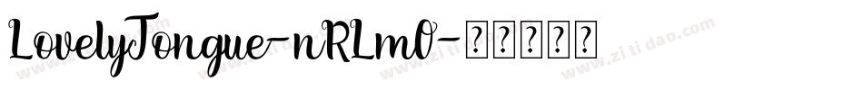 LovelyTongue-nRLmO字体转换