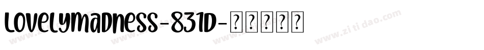 LovelyMadness-831D字体转换