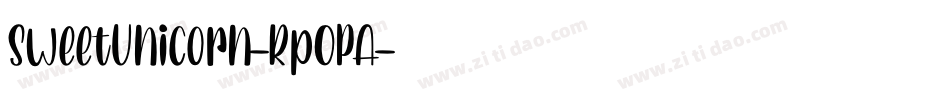 SweetUnicorn-Rp0PA字体转换