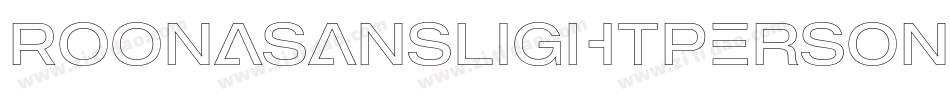 RoonaSansLightPersonalItalic-ByE3字体转换