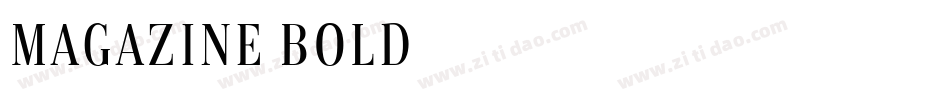 Magazine-Bold字体转换