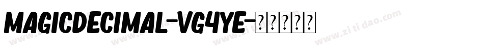 MagicDecimal-VG4ye字体转换